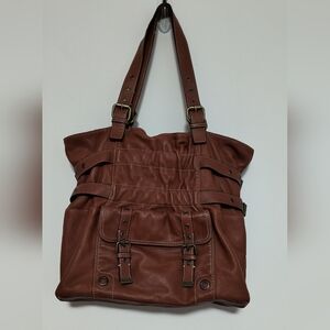 Hype Boho Leather Tote Bag / EUC